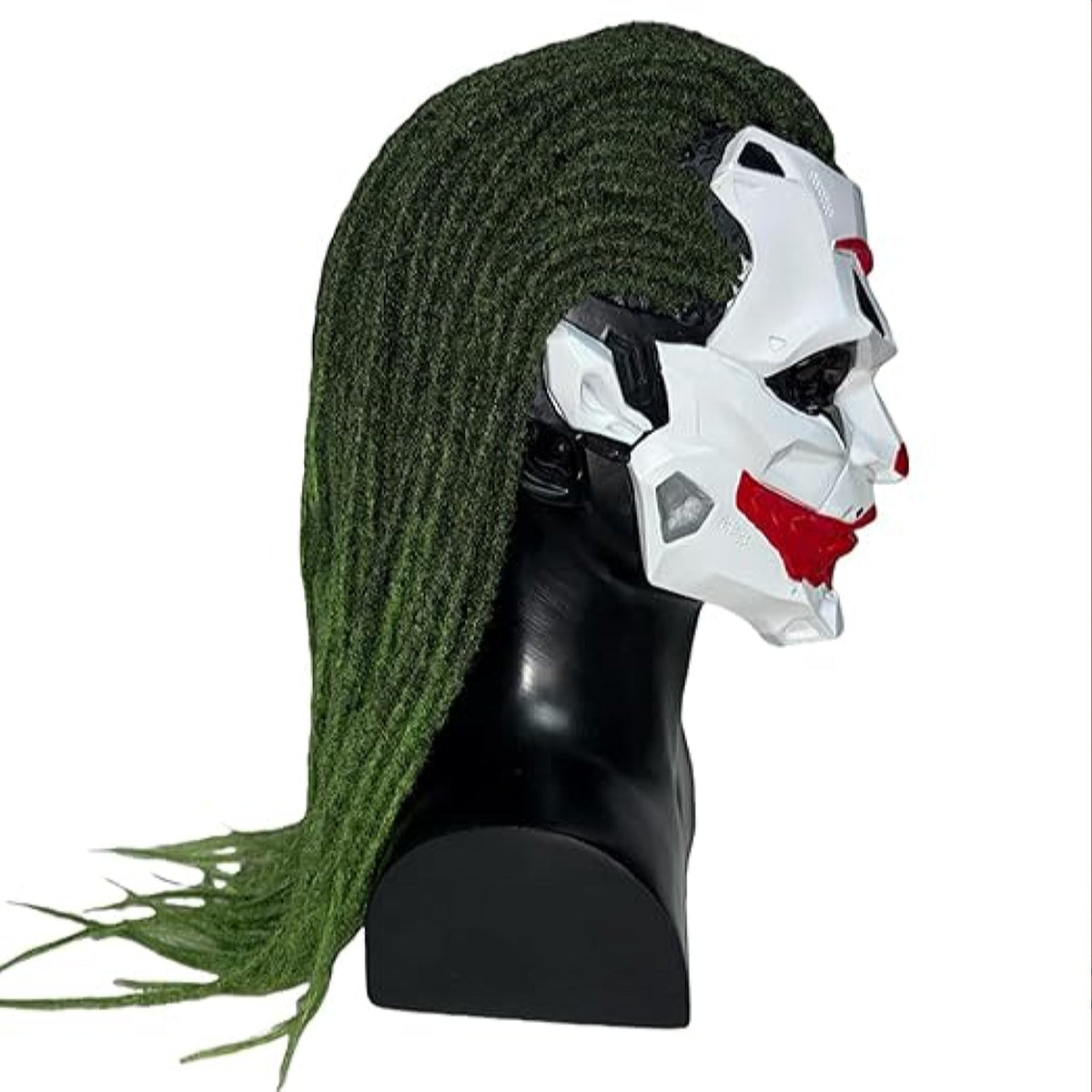 Cyberpunk Joker Resin Mask With Braids
