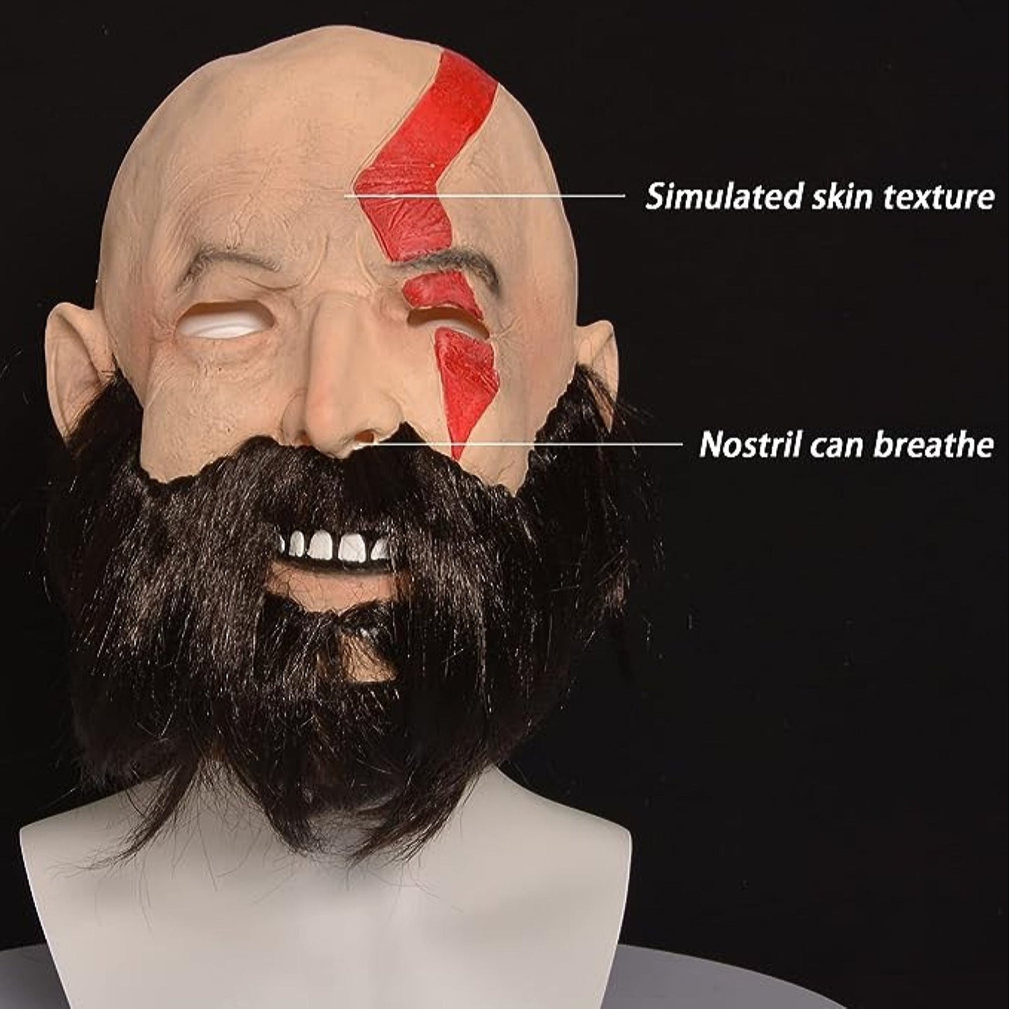 Kratos God of War Latex Mask