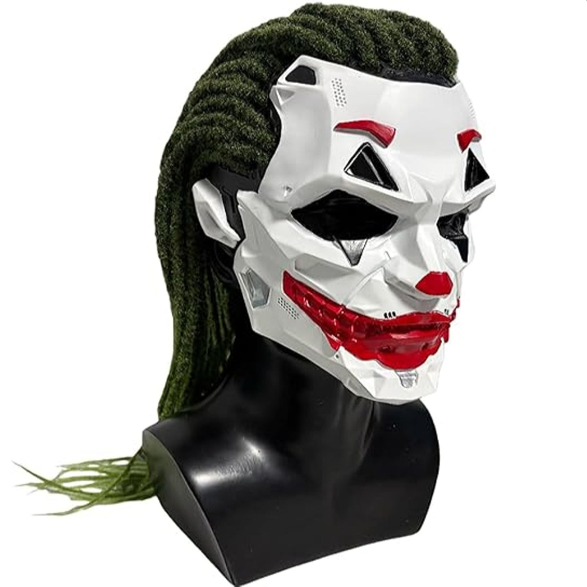 Cyberpunk Joker Resin Mask With Braids
