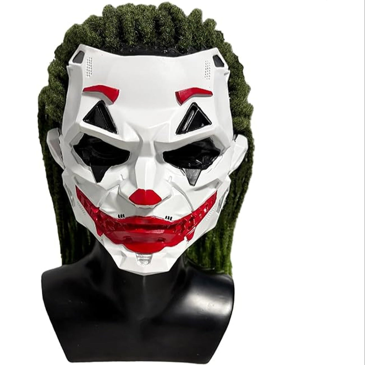Cyberpunk Joker Resin Mask With Braids