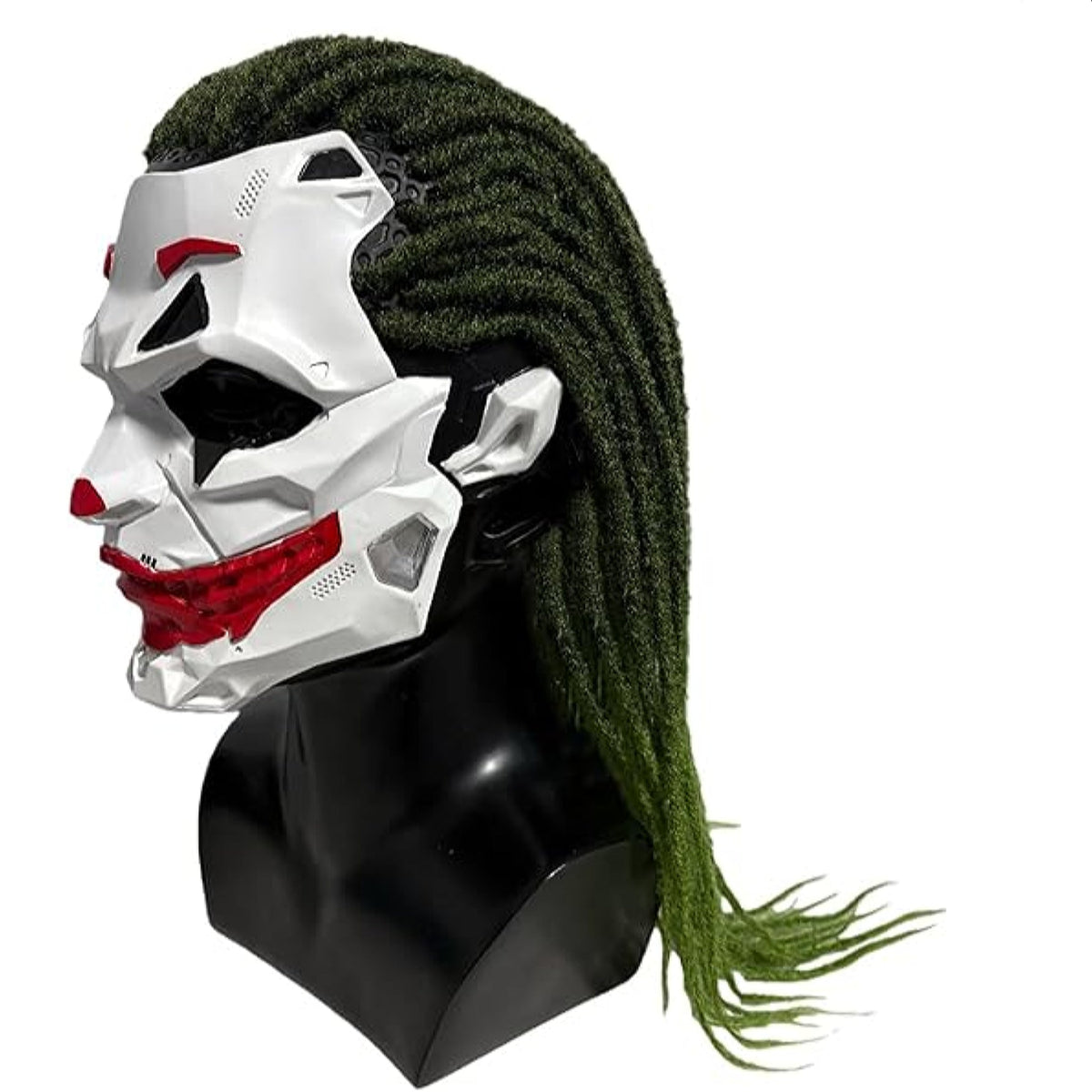 Cyberpunk Joker Resin Mask With Braids