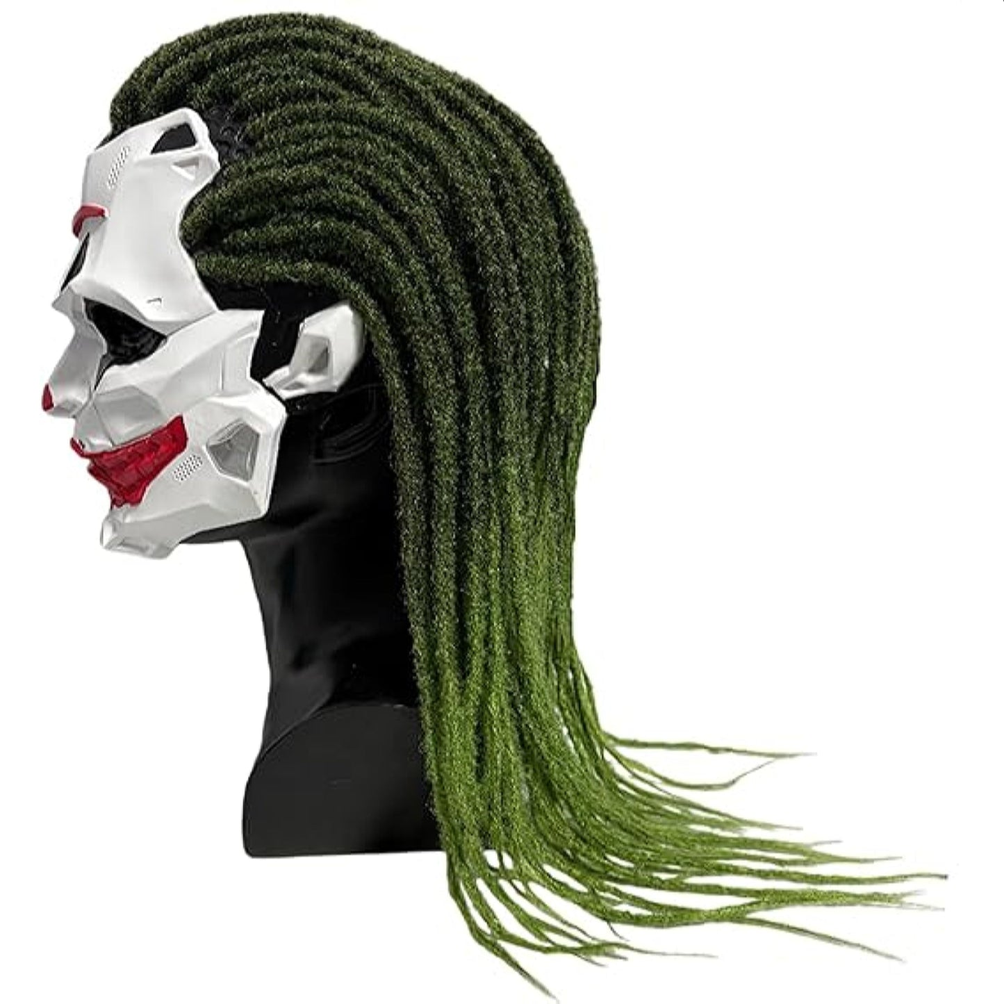 Cyberpunk Joker Resin Mask With Braids