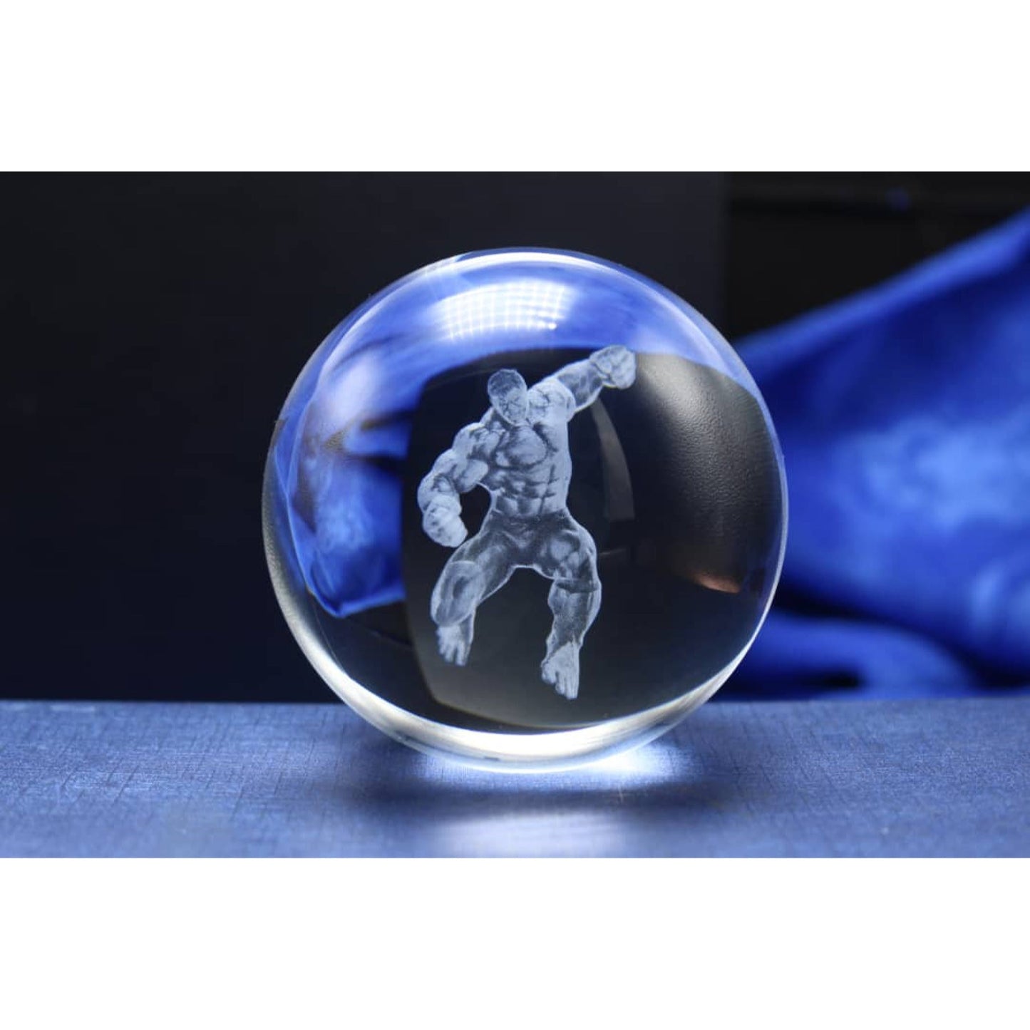 Character Glass Crystal Ball Hulk Night Light 8cm XL Size