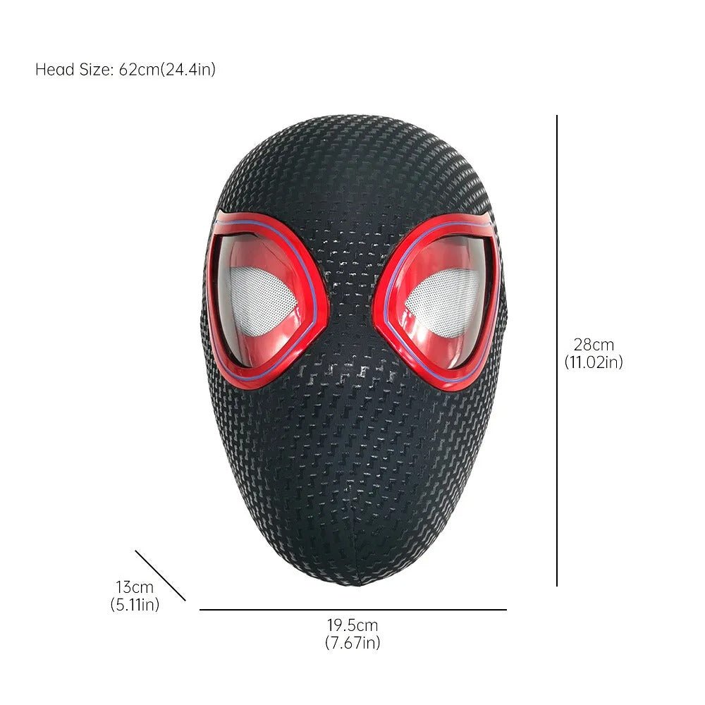 Miles Morales Spider-Man Spiderverse Light Up Interactive Mask Remote Control Spiderman