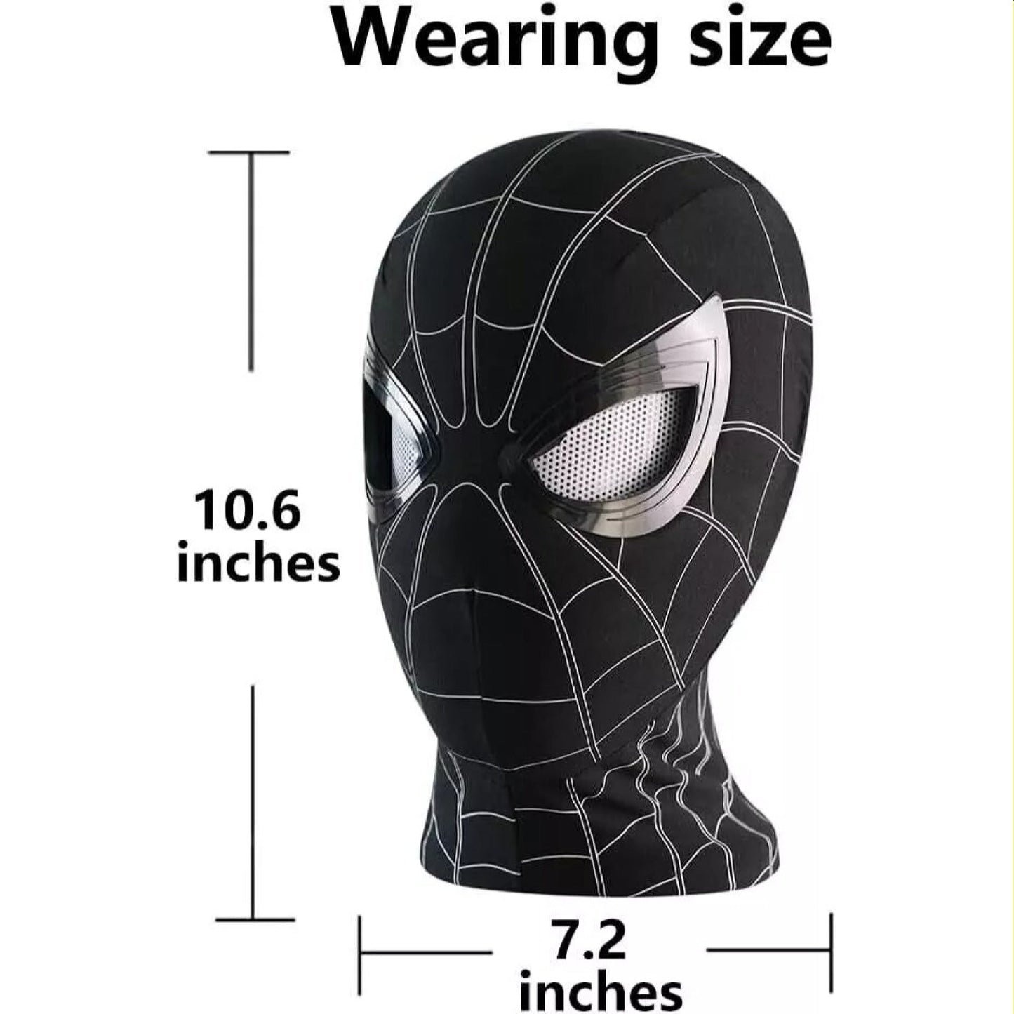 Noir Spider-Man Light Up Interactive Mask with Remote Control Adjustable Eyes Spiderman
