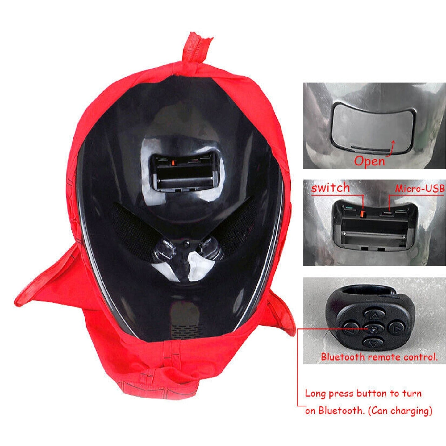 FAULTY Spider-man Interactive Mask with Remote Control Movable Light Up Eyes Spiderman